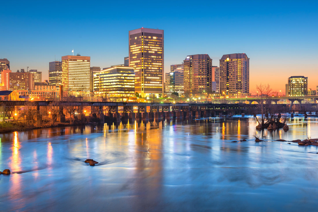 Richmond, Virginia, USA downtown skyline on the James River at twilight 2000pc Puzzle