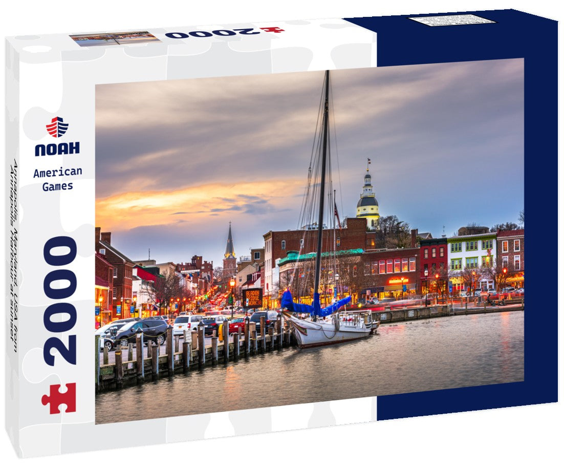Annapolis, Maryland, USA from Annapolis Harbour at sunset 2000pc Puzzle