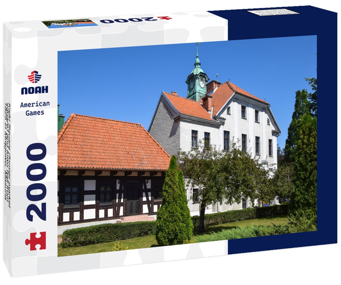 Kajki Square (former market square) and town hall from 1825 in Mragowo, Masuria, Poland 2000pc Puzzle