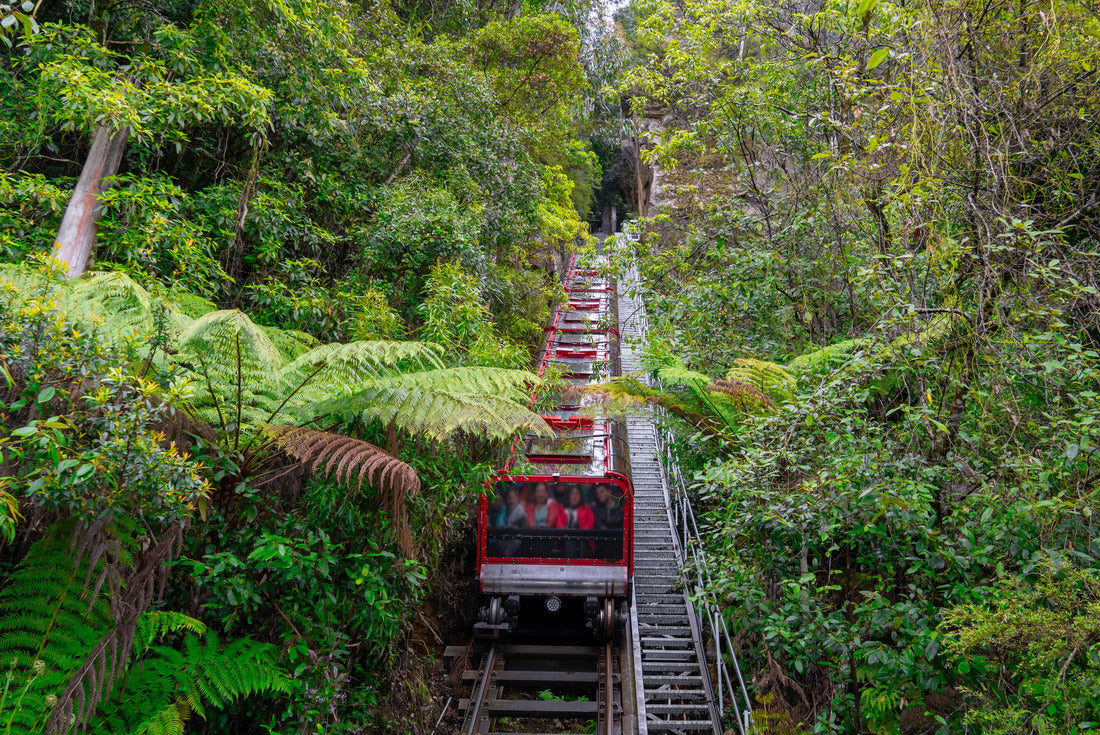 Scenic Railway at the Blue Mountains, Sydney Australia. World heritage Blue mountains with Scenic Railway moving around beautiful landscape 2000pc Puzzle