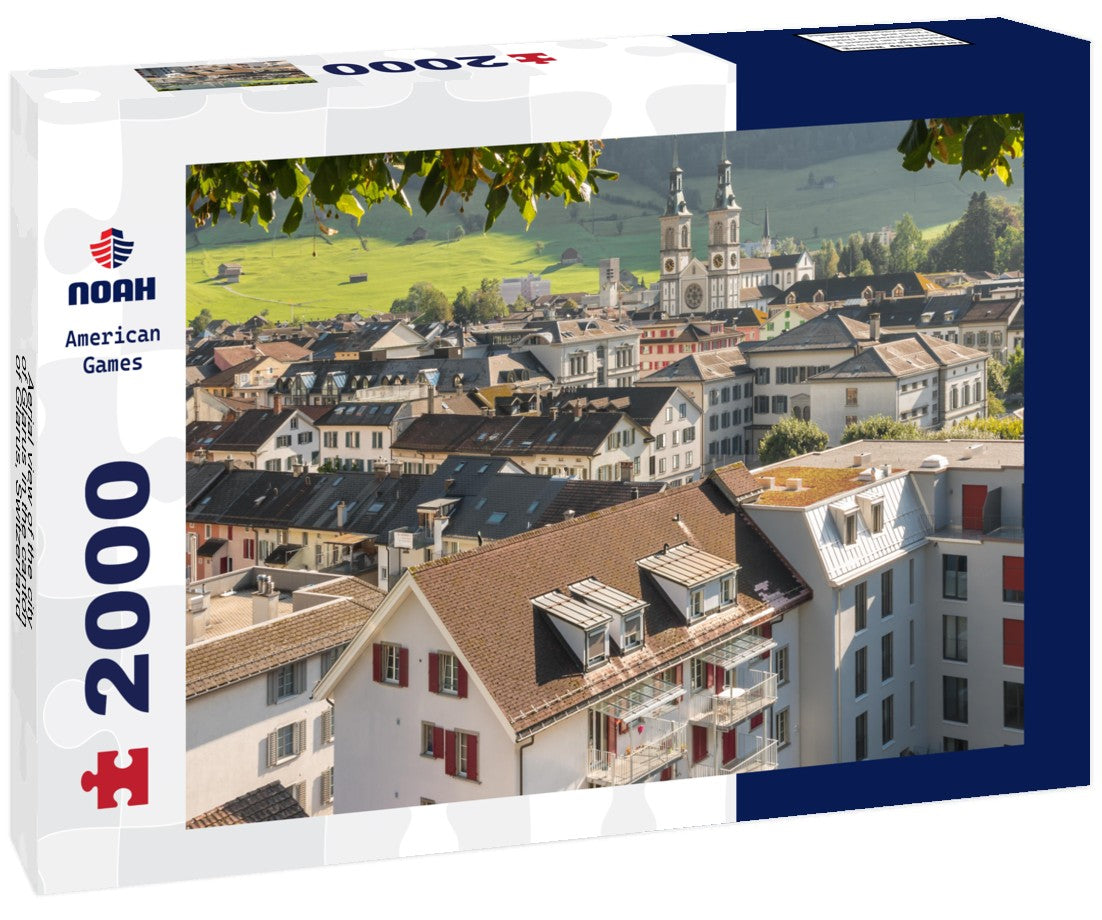 Aerial view of the city of Glarus in the canton of Glarus, Switzerland 2000pc Puzzle