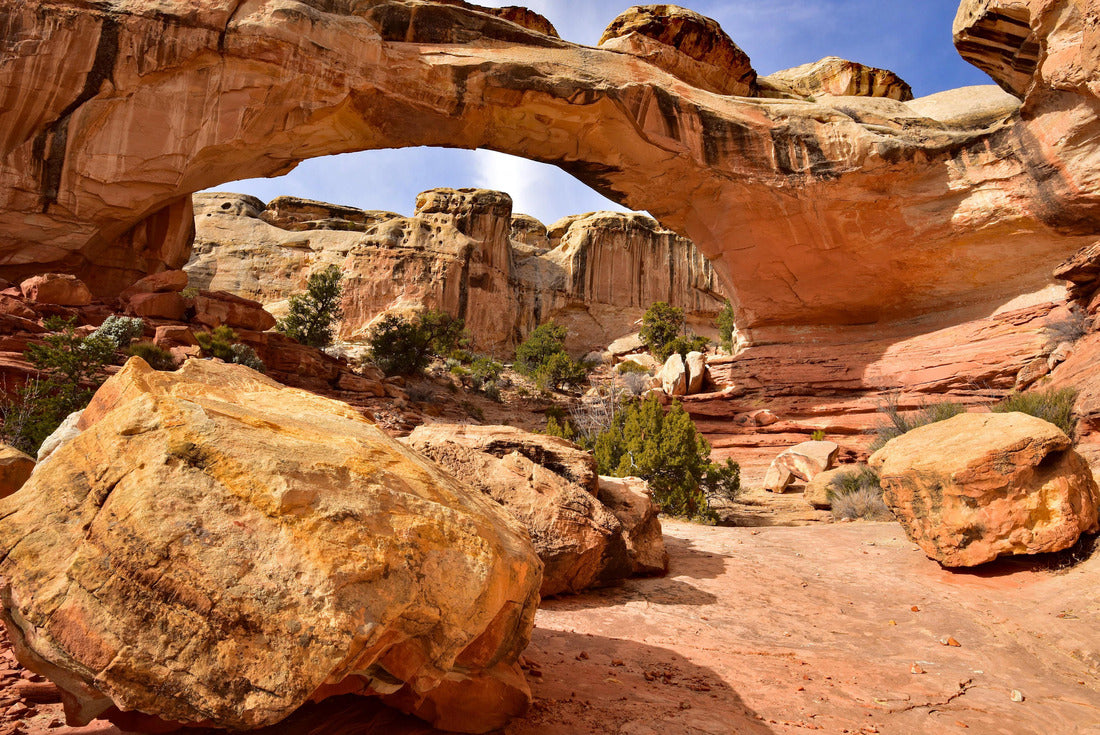 Capitol Reef National Park and surrounding area. Capitol Reef is one of five national parks in the state of Utah, USA Majestic red rock cliffs and natural bridges are common sites in the park 2000pc Puzzle