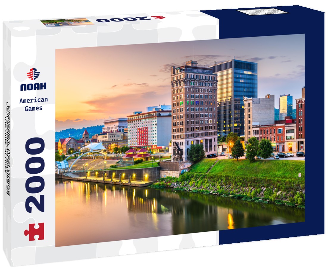 Charleston, West Virginia, USA downtown skyline on the river at dusk 2000pc Puzzle
