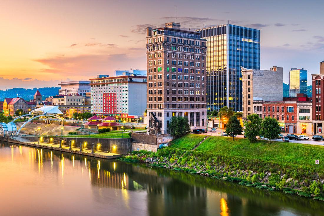 Charleston, West Virginia, USA downtown skyline on the river at dusk 2000pc Puzzle