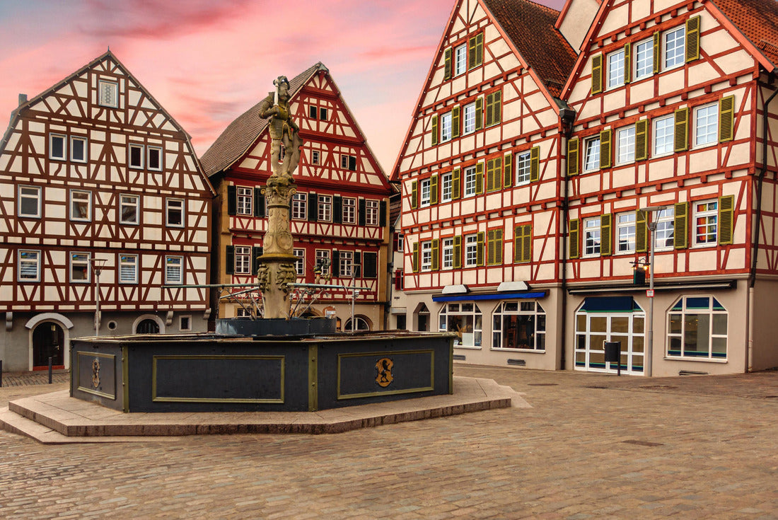 Marketplace in Leonberg at sunset 2000pc Puzzle