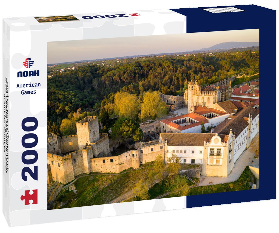air-dryer view of Convento de cristo Christ's convent in Tomar at sunrise, Portugal 2000pc Puzzle