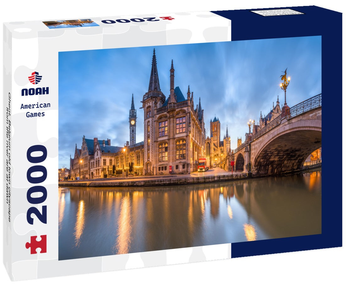 Ghent, Belgium old town cityscape from the river are at dawn 2000pc Puzzle