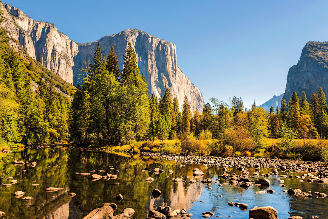 Noah Jigsaw Puzzle View at Merced River, El Capitan left, Cathedral Rocks right at day light, Yosemite Valley, Yosemite National Park, California, USA 2000 pieces