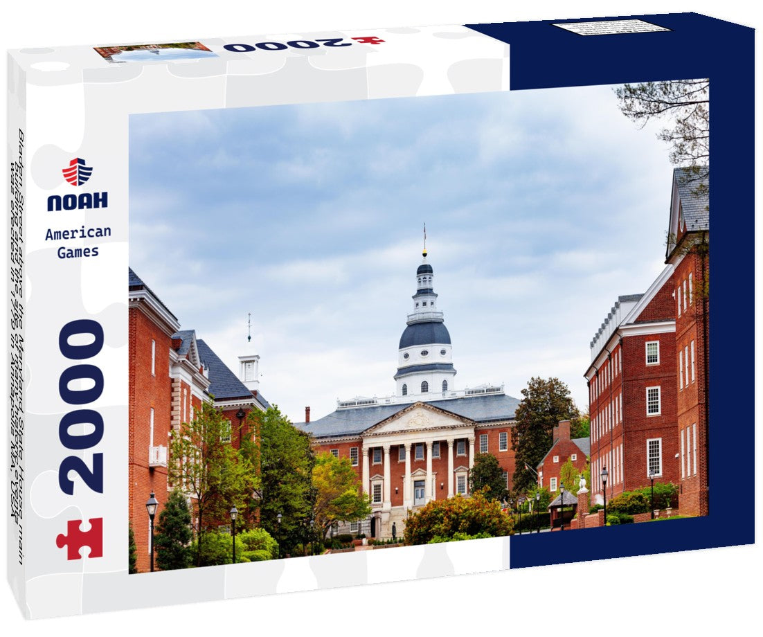 Bladen Street above the Maryland State House main building and the site of many historic events, was erected in 1779 in Annapolis MA, USA 2000pc Puzzle