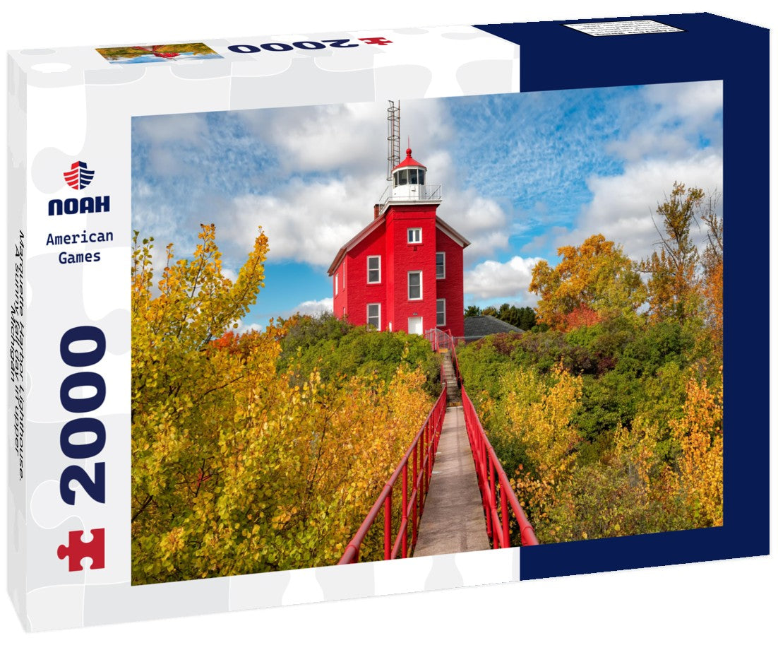 Marquette Harbor Lighthouse. A sunny fall day in upper Michigan 2000pc Puzzle