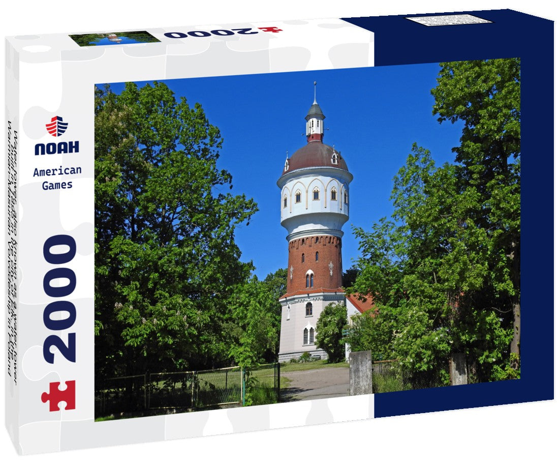 Water tower, also known as a water tower, built in 1895 in the city of Elk, in the Warmian-Masurian Voivodeship in Poland 2000pc Puzzle