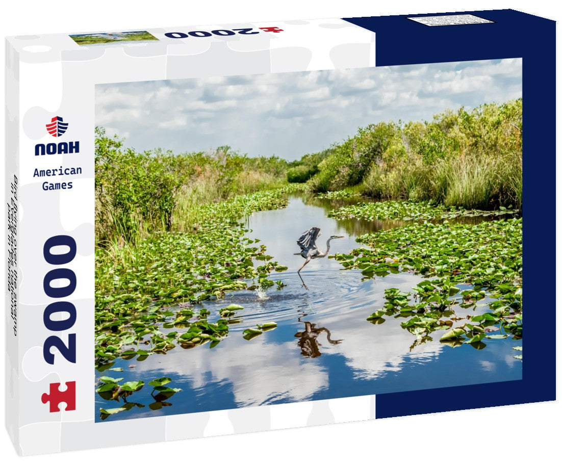 Bird flying over the swamp in Everglades national park in Florida 2000pc Puzzle