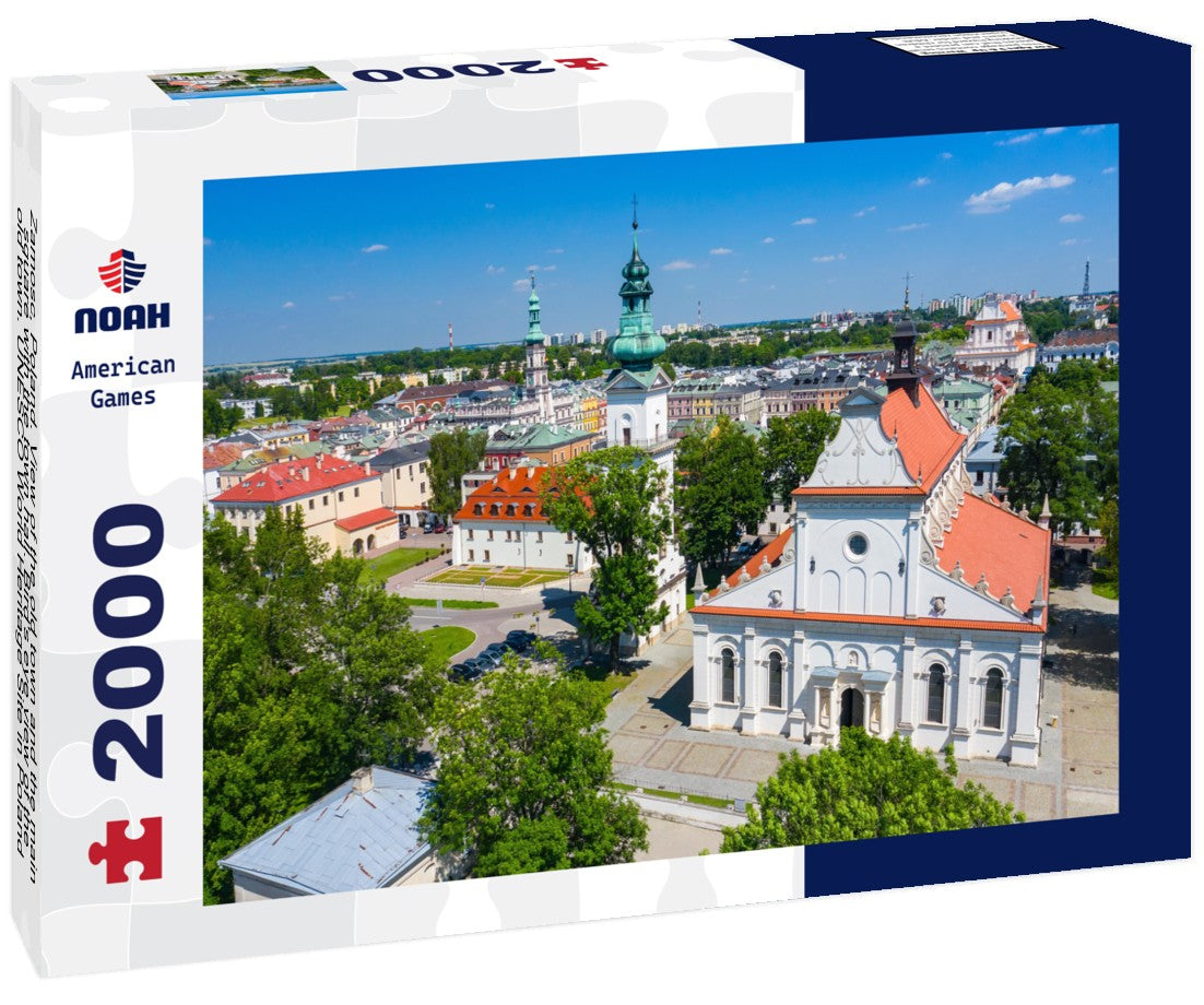 Zamosc, Poland. View of the old town and the main square with the town hall. Bird's eye view of the old town. UNESCO World Heritage Site in Poland 2000pc Puzzle