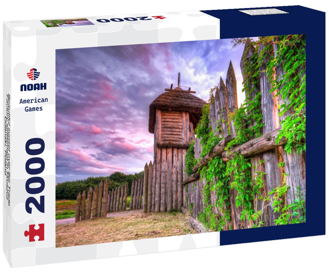 Beautiful sunset over the Trade Factory settlement in Pruszcz Gdanski, Poland 2000pc Puzzle