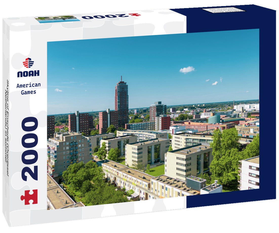 Skyline of Enschede (Overijssel, Netherlands) in summer 2000pc Puzzle