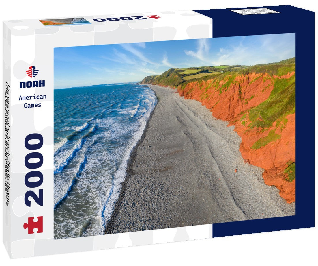 Peppercombe beach, North Devon. The red cliffs are an unusual feature of the North Devon Coastline 2000pc Puzzle