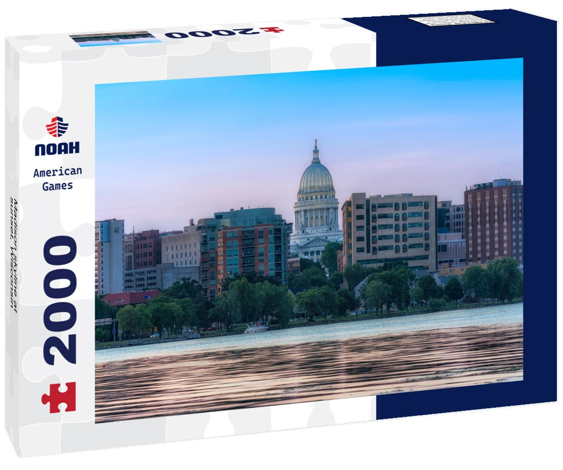 Madison skyline at sunset, Wisconsin 2000pc Puzzle