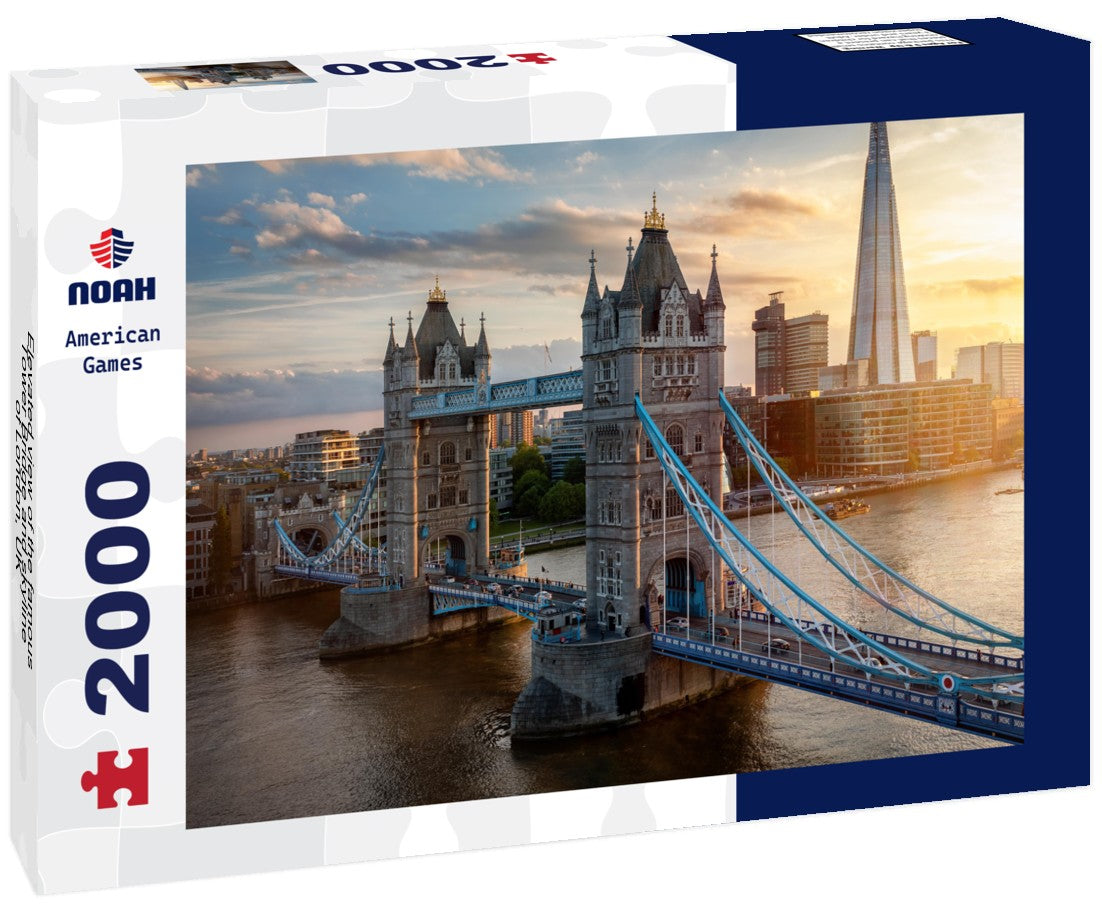 Elevated view of the famous Tower Bridge and skyline of London, UK 2000pc Puzzle