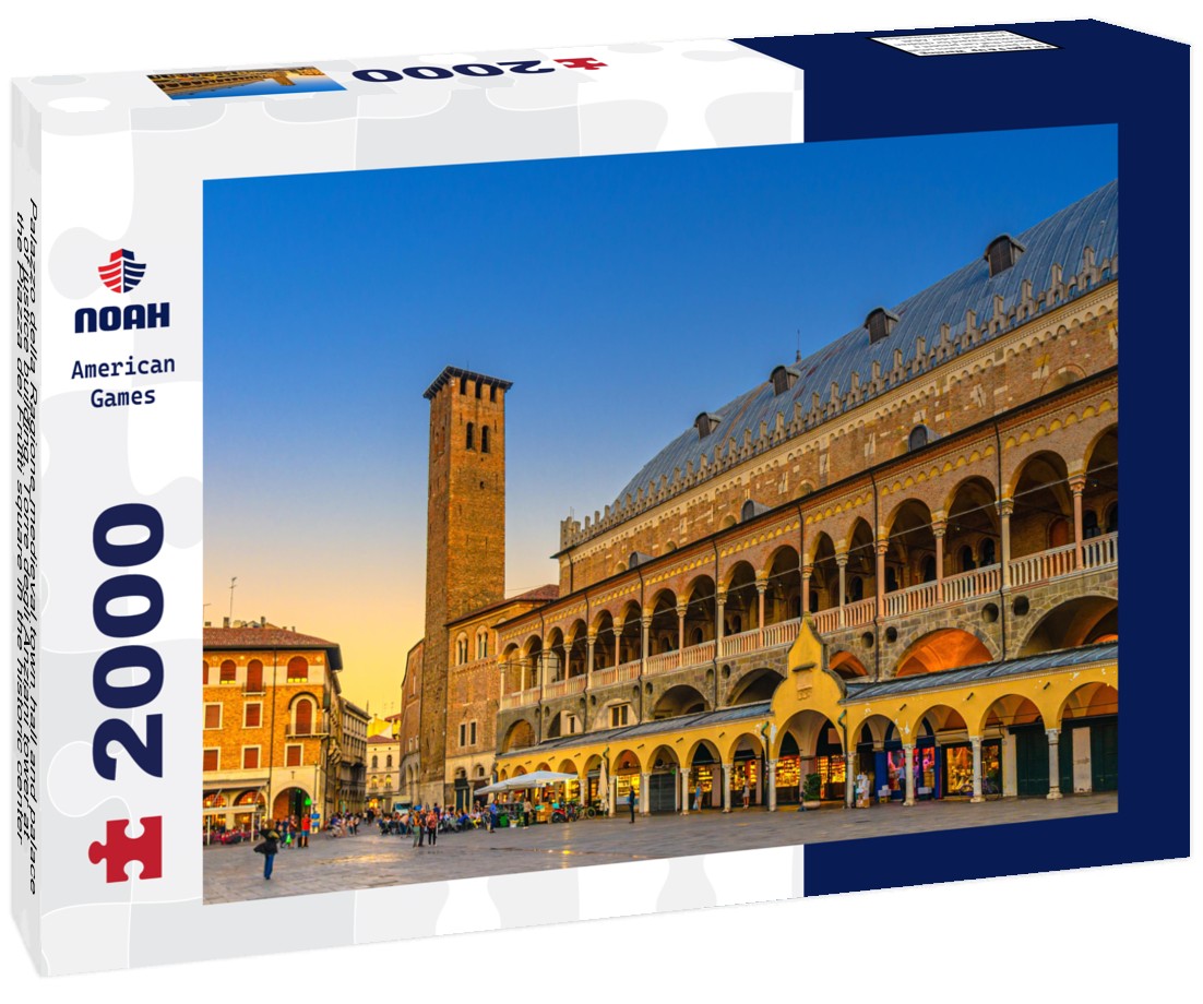Palazzo della Ragione medieval town hall and palace of justice building, Torre degli Anziani tower at the Piazza dei Frutti square in the historic center of Padua, view of the Veneto region, Italy 2000pc Puzzle