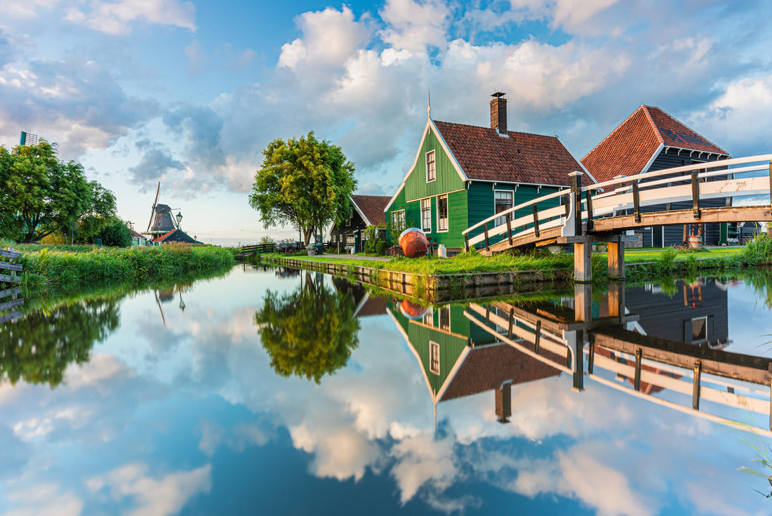 Beautiful Dutch landscape of Zaanse Schans in the Netherlands at sunset 2000pc Puzzle