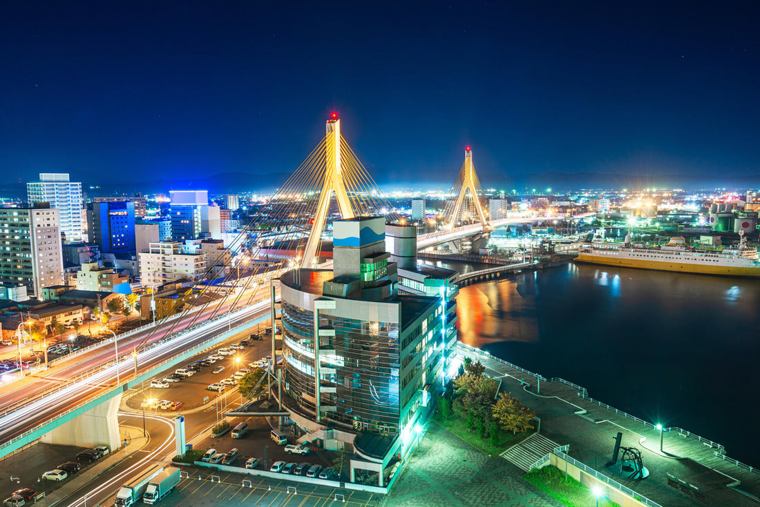 Aomori, Japan cityscape at the Bay Bridge at night 2000pc Puzzle