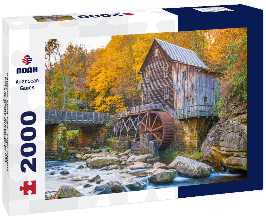 Babcock State Park, West Virginia, USA at Glade Creek Grist Mill during autumn season 2000pc Puzzle