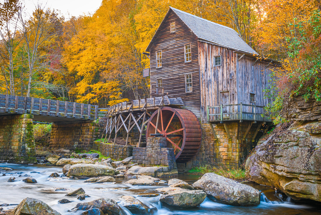Babcock State Park, West Virginia, USA at Glade Creek Grist Mill during autumn season 2000pc Puzzle