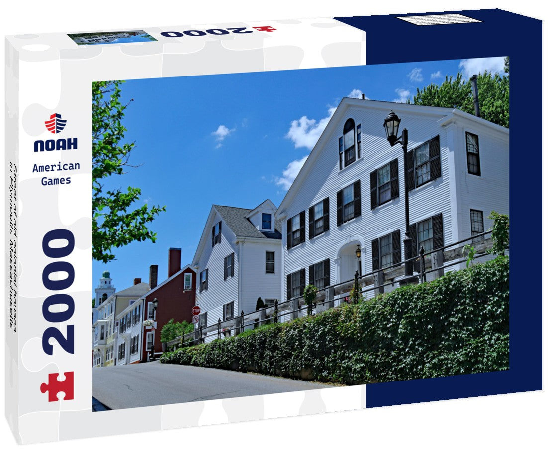 Street of old colonial houses in Plymouth, Massachusetts 2000pc Puzzle