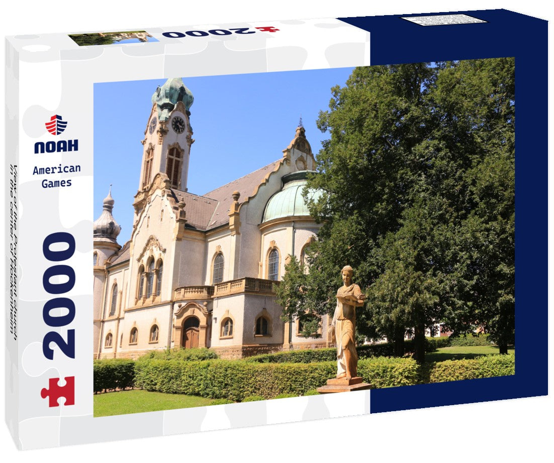 the Protestant church in the center of Hockenheim 2000pc Puzzle
