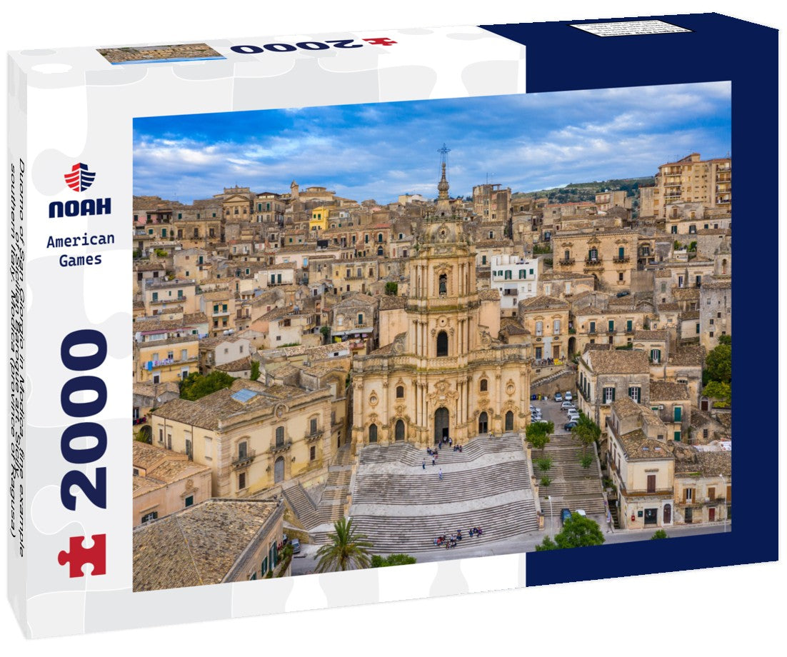 Duomo of San Giorgio in Modica, fine example of Sicilian Baroque art. Sicily, southern Italy. Modica (province of Ragusa), view of the baroque city 2000pc Puzzle