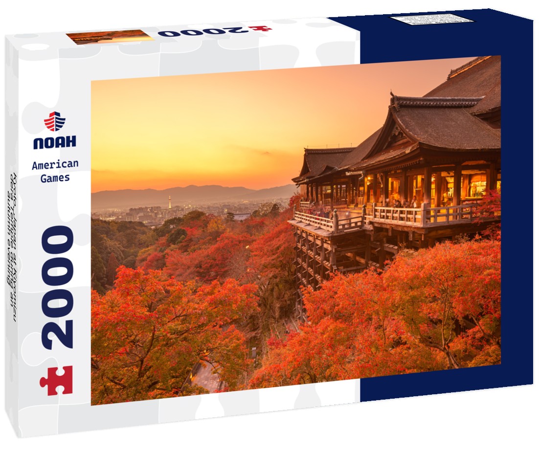 Kyoto, Japan at Kiyomizu-dera Temple during an autumn evening 2000pc Puzzle