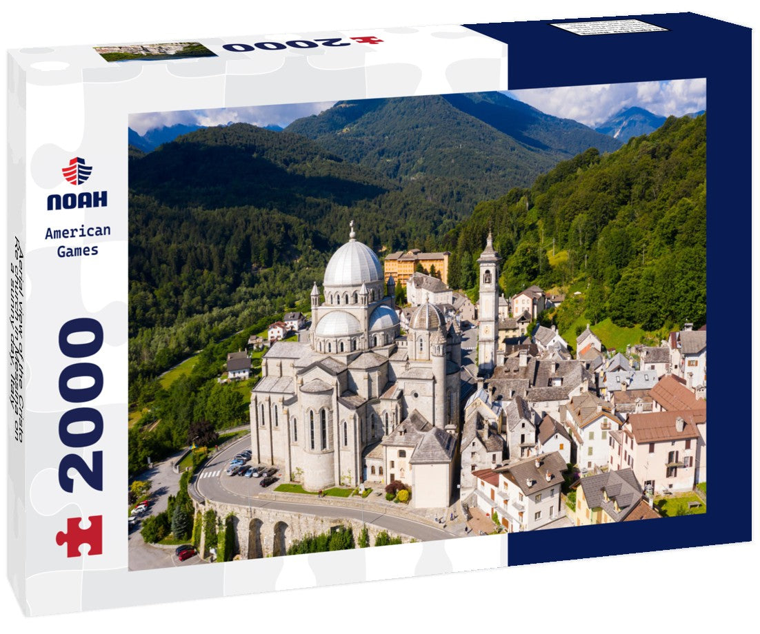 Aerial view of the Cristo Re church in Messina on a sunny day, Italy 2000pc Puzzle