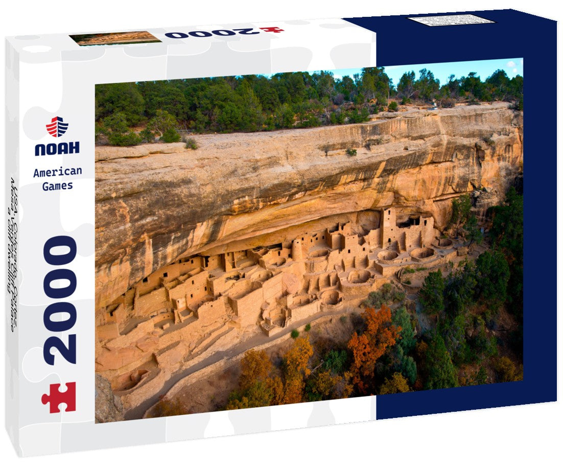 USA, Colorado, Cortez. Mesa Verdes Cliff Palace, a cliff dwelling 2000pc Puzzle