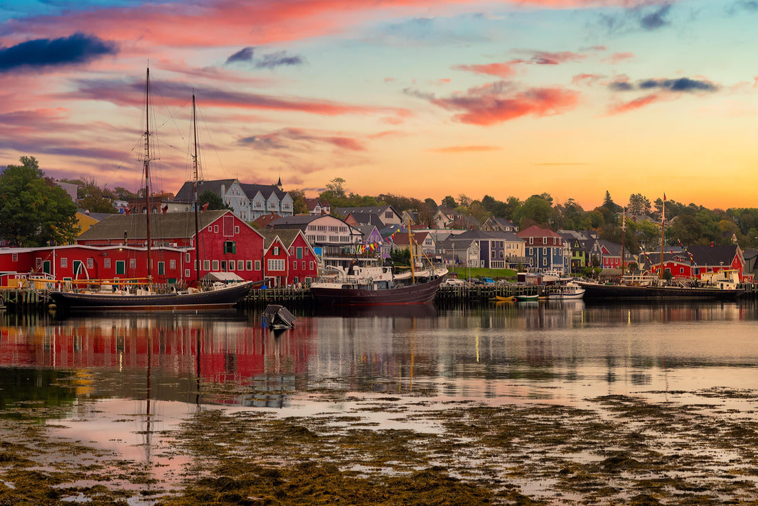 Lunenburg, Nova Scotia, Canada. Beautiful view of a historic harbor on the Atlantic coast. Colorful skyscraper artist. 2000pc Puzzle