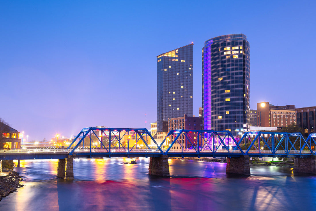 Downtown Lansing, Michigan, USA skyline at dusk 2000pc Puzzle