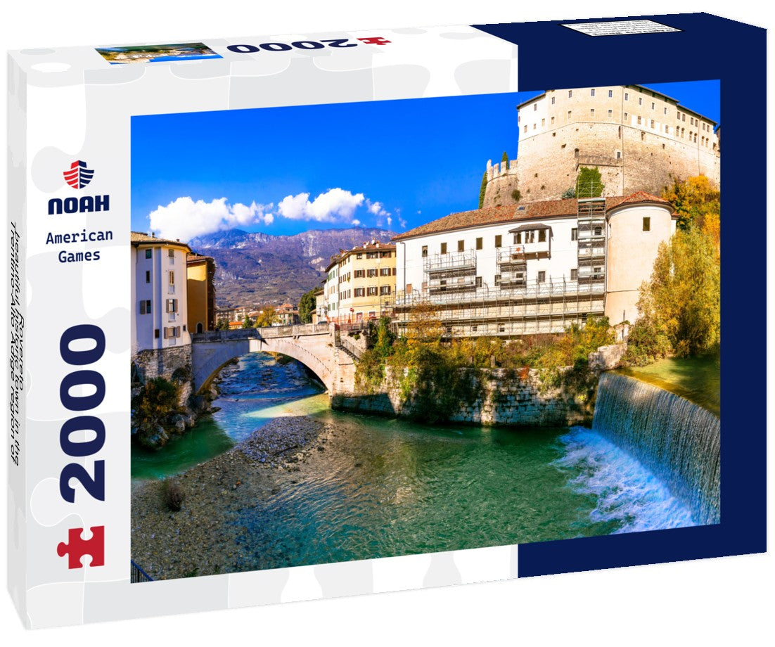 Rovereto - beautiful historic town in the Trentino-Alto Adige region of Italy. View with medieval castle and bridge 2000pc Puzzle