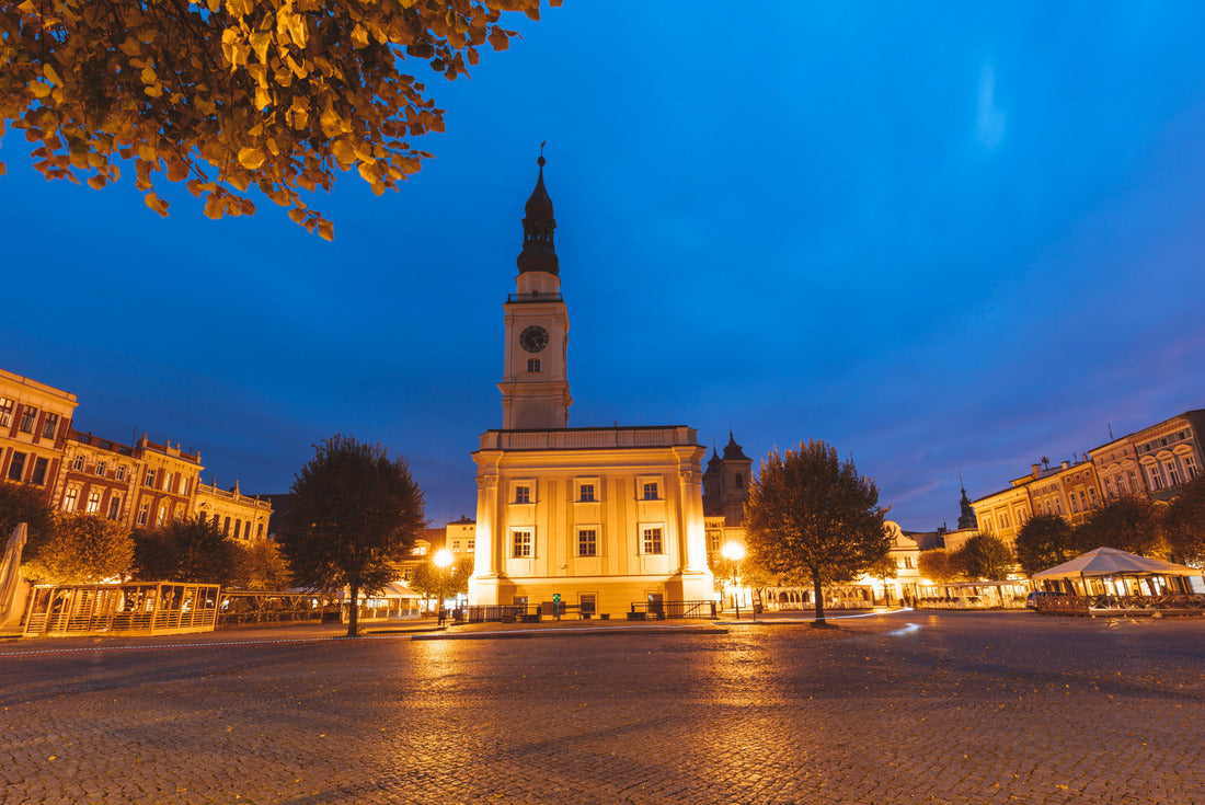 Leszno town hall in the evening. Leszno, Greater Poland, Poland 2000pc Puzzle