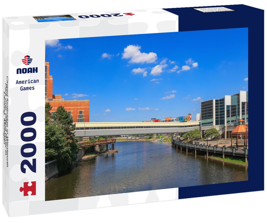 Closed footbridge in Wentworth Park over Grand River in Lansing, Michigan 2000pc Puzzle