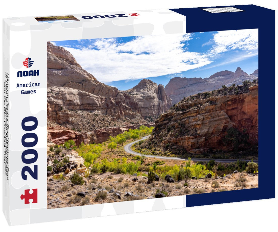 Hiking in Capitol Reef National Park in Utah to Hickman Natural Bridge and the Rim Overlook Trail 2000pc Puzzle