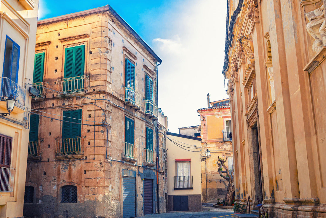 Typically Italian narrow street of Tropea town's historical center with old buildings and church of Jesus of the Convent of the Redemptorist Fathers, Vibo Valentia, Calabria, southern Italy 2000pc Puzzle