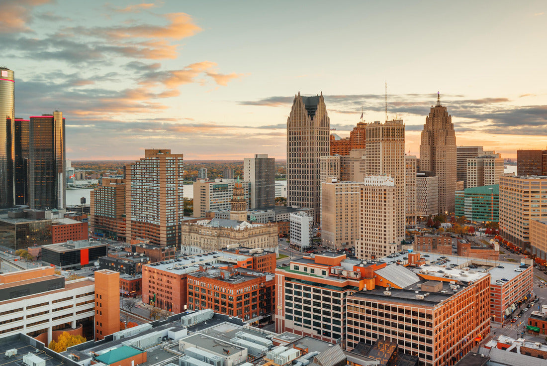Detroit, Michigan, USA Downtown evening skyline 2000pc Puzzle