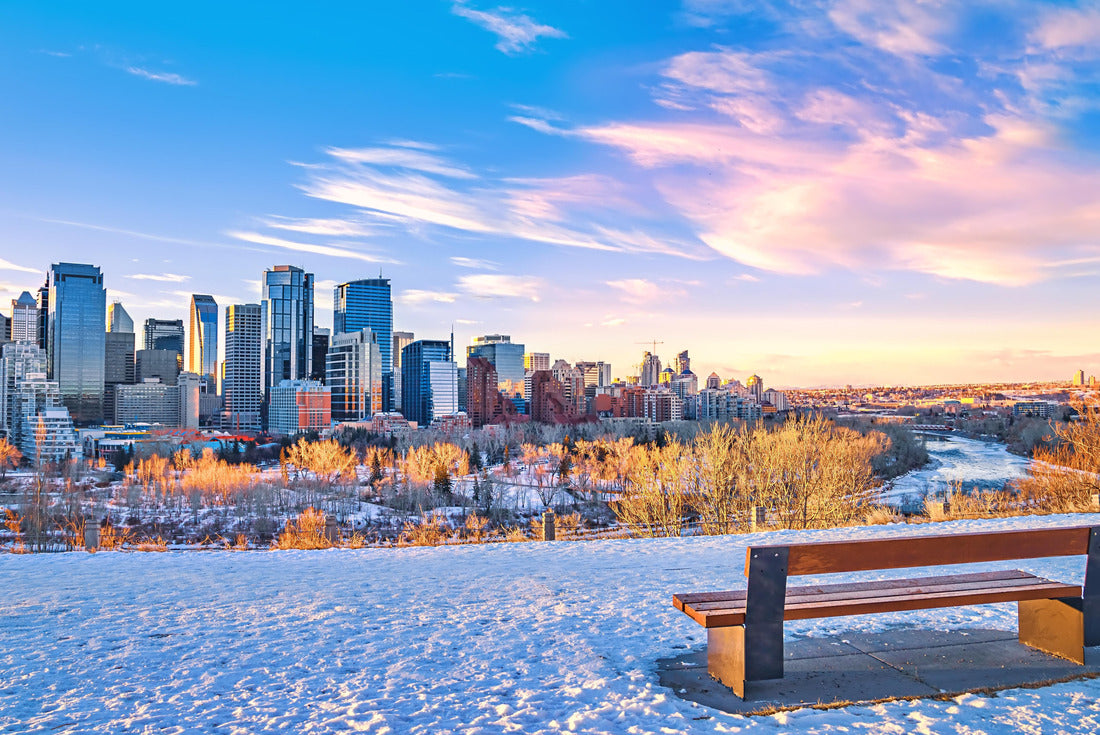 Warm sunrise over downtown Calgary 2000pc Puzzle