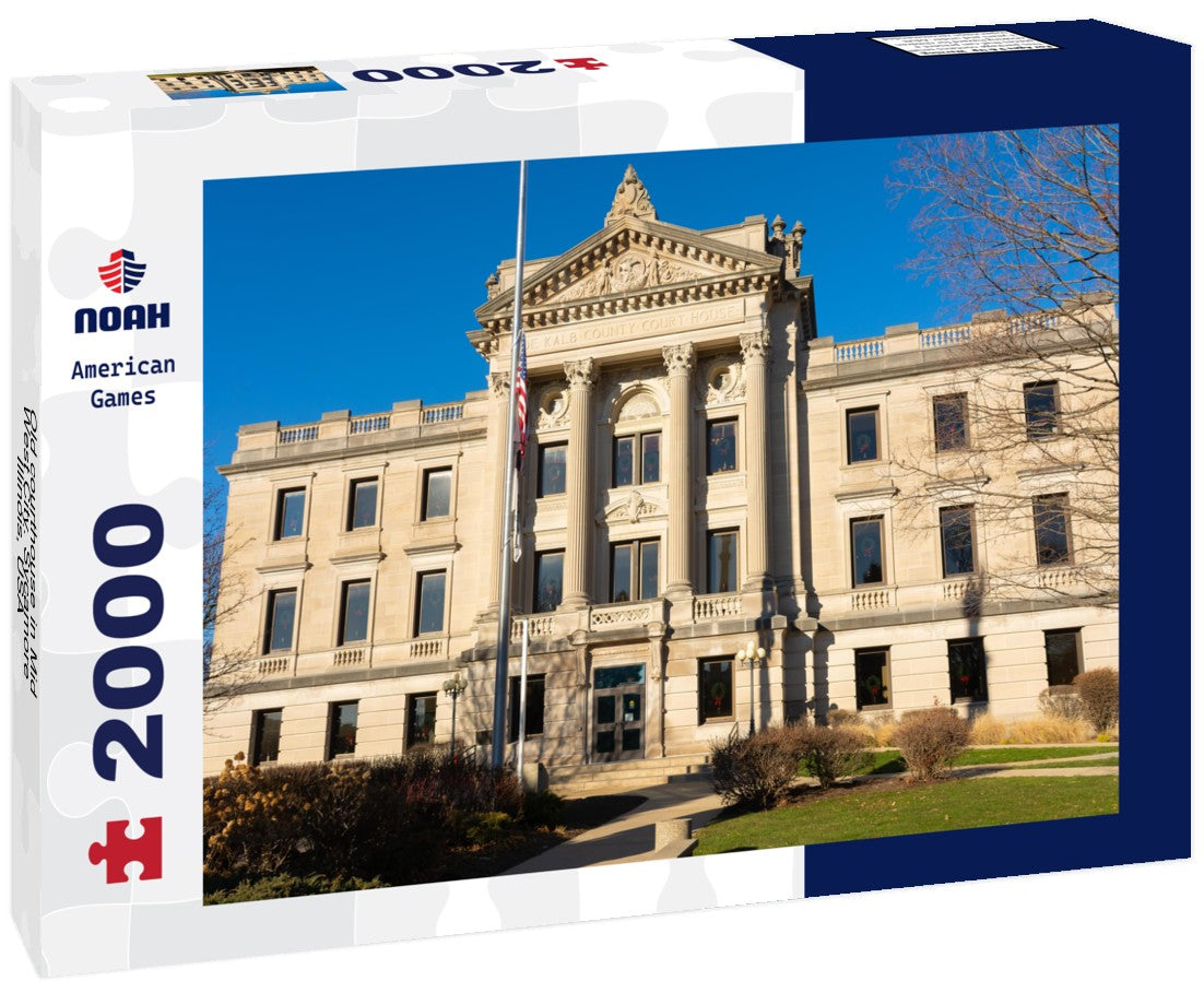 Old courthouse in Mid-West City. Sycamore, Illinois, USA 2000pc Puzzle