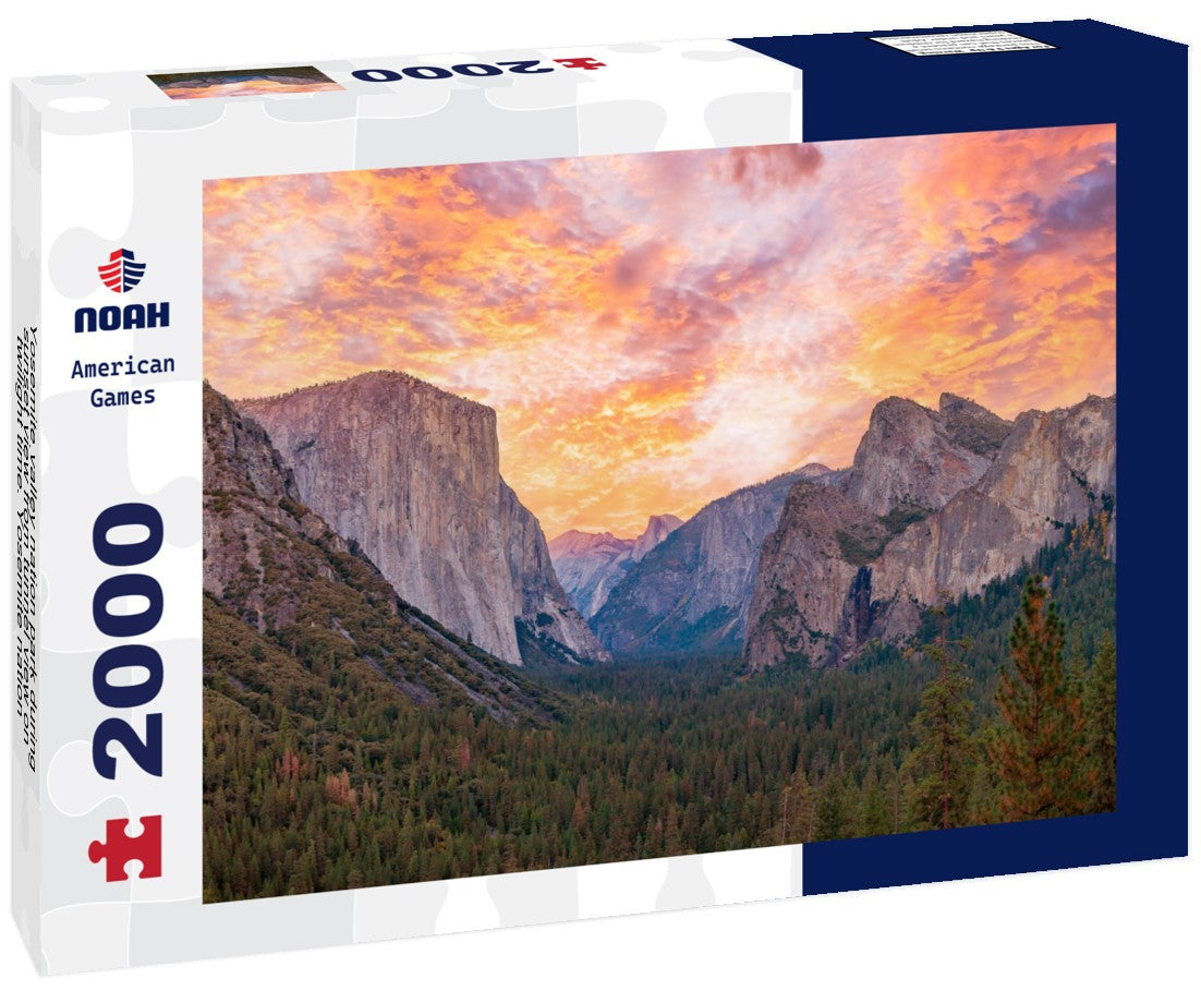 Yosemite valley nation park during sunset view from tunnel view on twilight time. Yosemite nation park, California, USA 2000pc Puzzle
