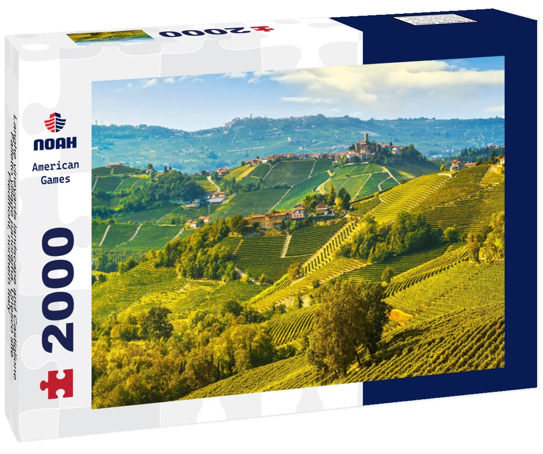 Langhe vineyards landscape and Castiglione Falletto village, Unesco site, Piedmont, northern Italy 2000pc Puzzle