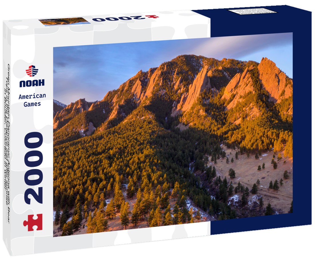 Green Mountain Antenna with Bear Tops in the Distance just after sunrise in Boulder, Colorado in winter 2000pc Puzzle