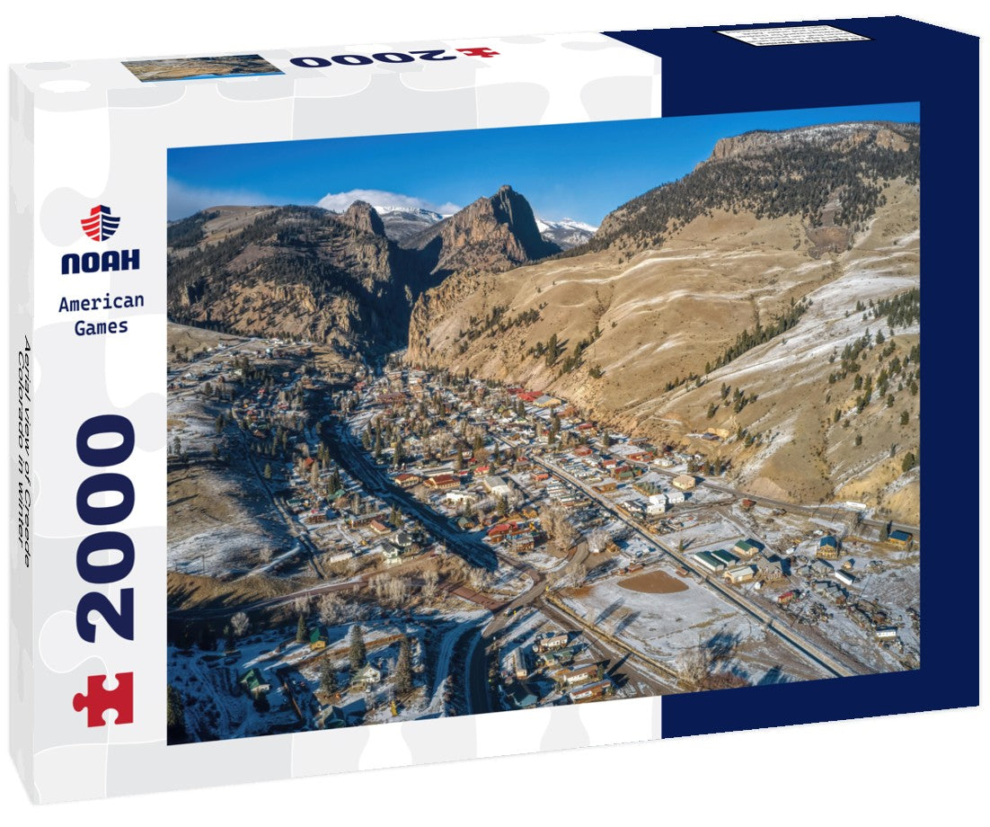 Aerial view of Creede, Colorado in winter 2000pc Puzzle