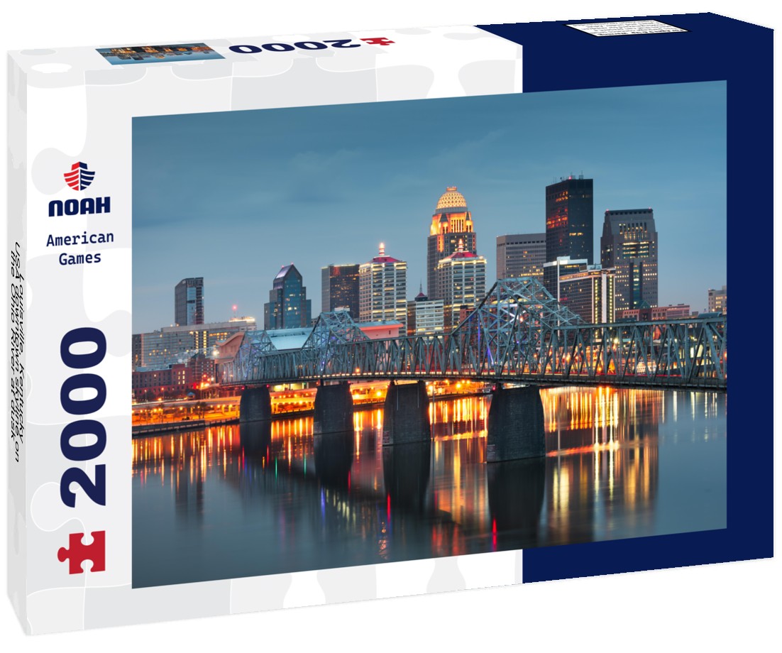 Louisville, Kentucky, USA downtown skyline on the Ohio River at dusk 2000pc Puzzle