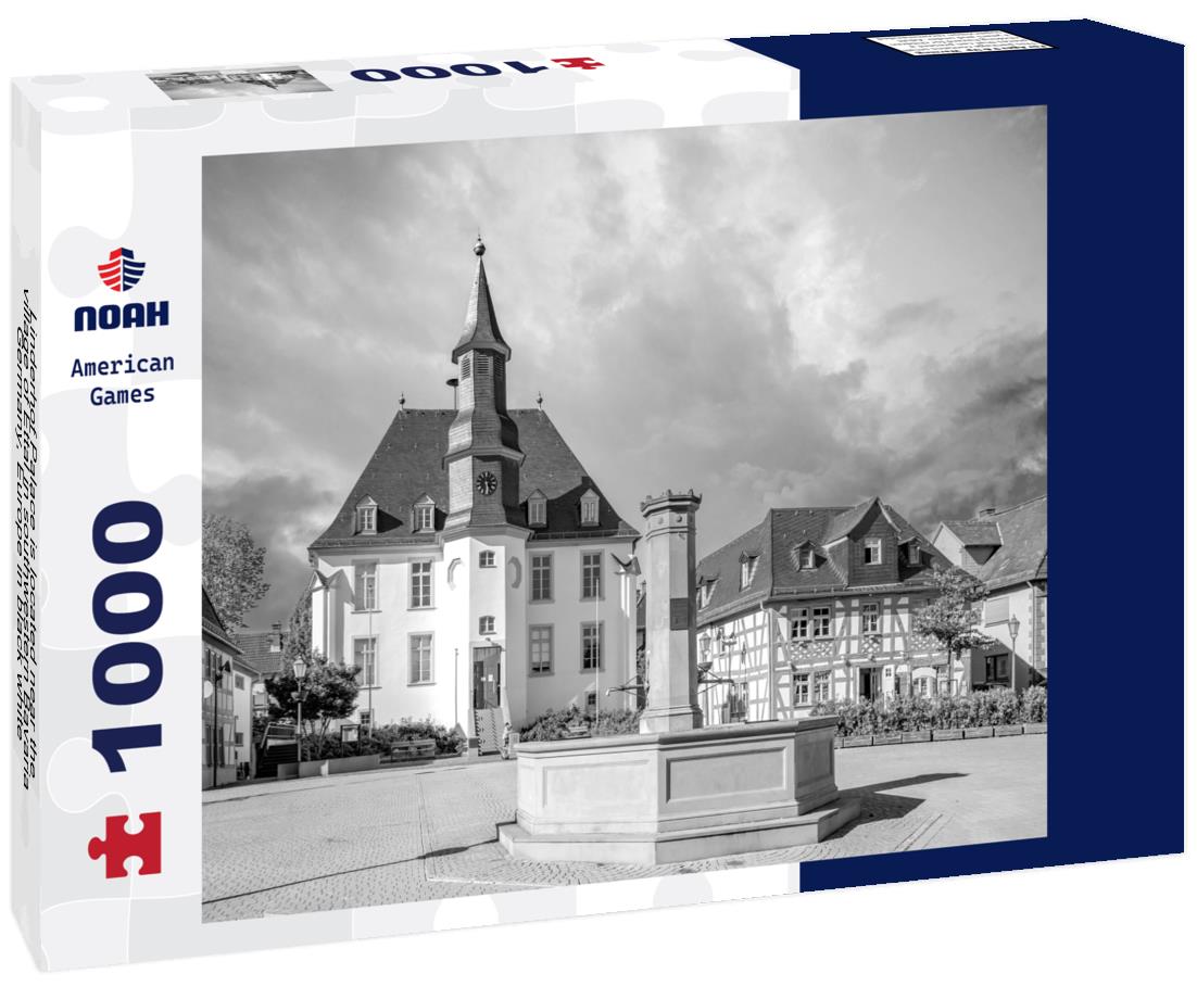 Noah Jigsaw Puzzle Linderhof Palace is located near the village of Ettal in southwestern Bavaria, Germany, Europe in black white 1000 pieces