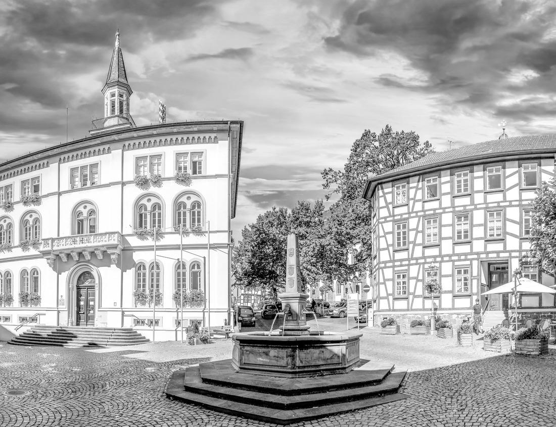 Noah Jigsaw Puzzle A charming evening view of the resort settlement near Strbske pleso. Location place National Park High Tatra, Slovakia, Europe in black white 1000 pieces